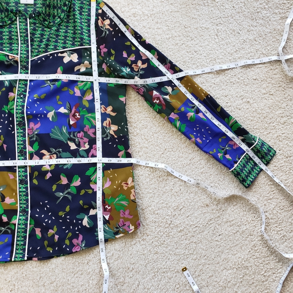 Cabi Button Up Top Multi Print Button Up Blouse - image 6